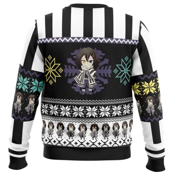 Anime Chibi Christmas Obanai Iguro Demon Slayer Ugly Christmas Sweater