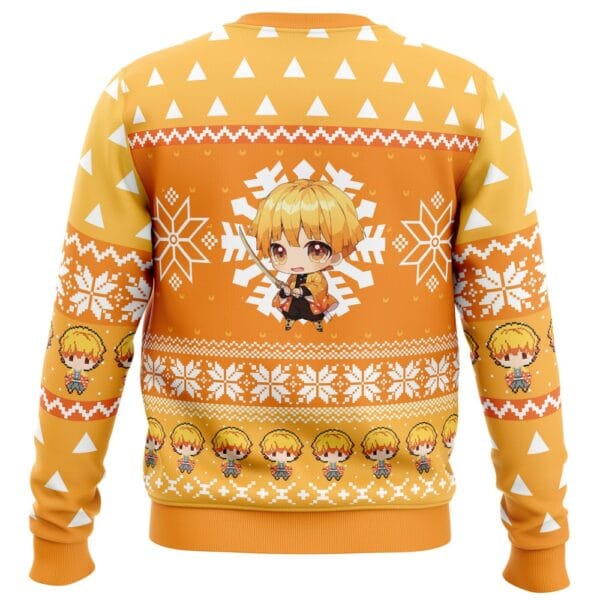 Anime Chibi Christmas Zenitsu Agatsuma Demon Slayer Ugly Christmas Sweater