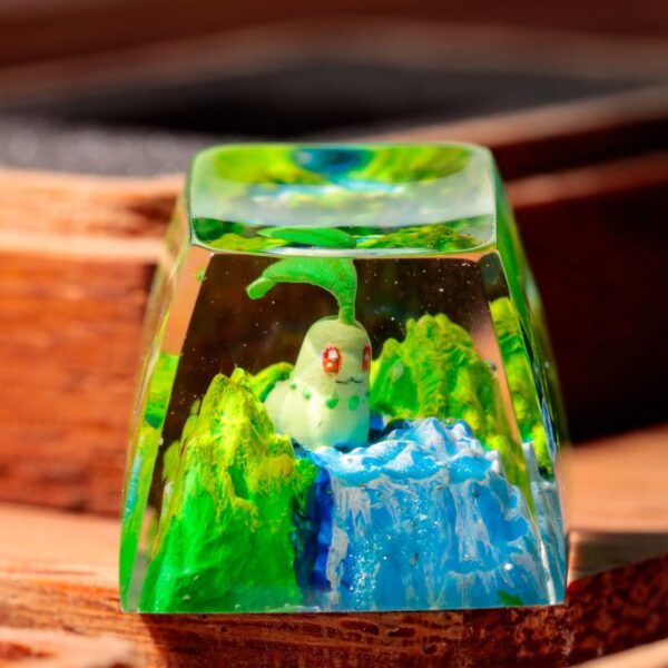 Chikorita Pokemon Artisan Keycap