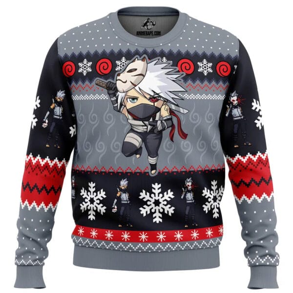 Anime Christmas Chibi Anbu Kakashi Hatake Naruto Christmas Sweater