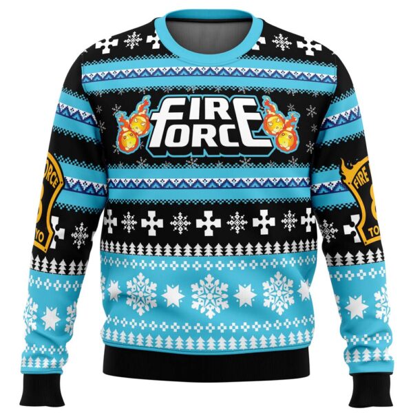 Anime Christmas Flame Fire Force Ugly Christmas Sweater