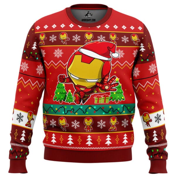 Christmas Iron Man Chibi Marvel Comics Ugly Christmas Sweater