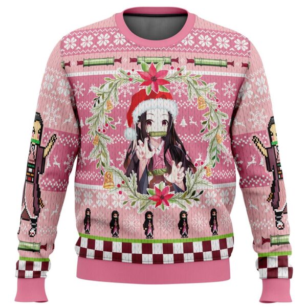 Anime Christmas Nezuko Kamado Demon Slayer Ugly Christmas Sweater