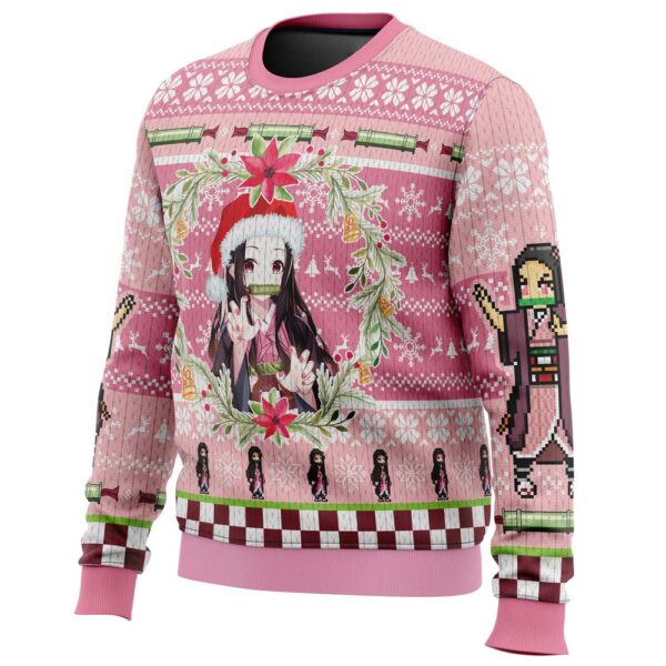 Anime Christmas Nezuko Kamado Demon Slayer Ugly Christmas Sweater