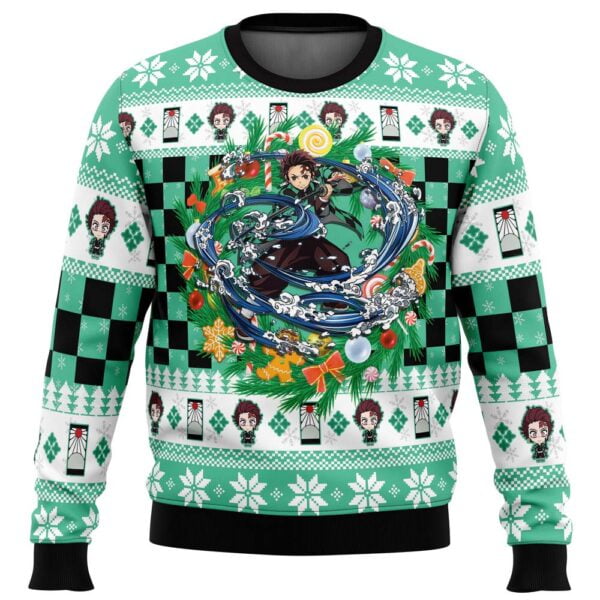 Anime Christmas Tanjiro Kamado Demon Slayer Ugly Christmas Sweater