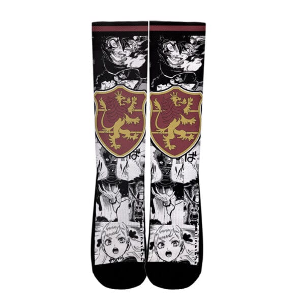 Anime Crimson Lion Socks Black Clover Custom Anime Socks Manga Style