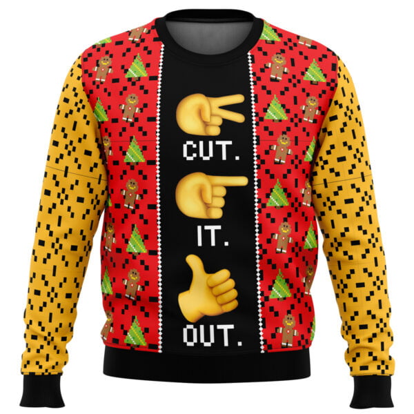 Cut It Out Full House Ugly Christmas Sweater