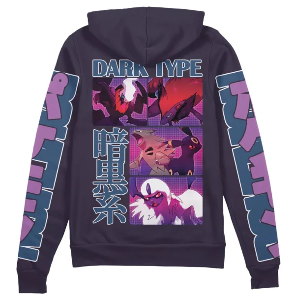 Dark Type Pokemon Streetwear Zip Hoodie Jacket