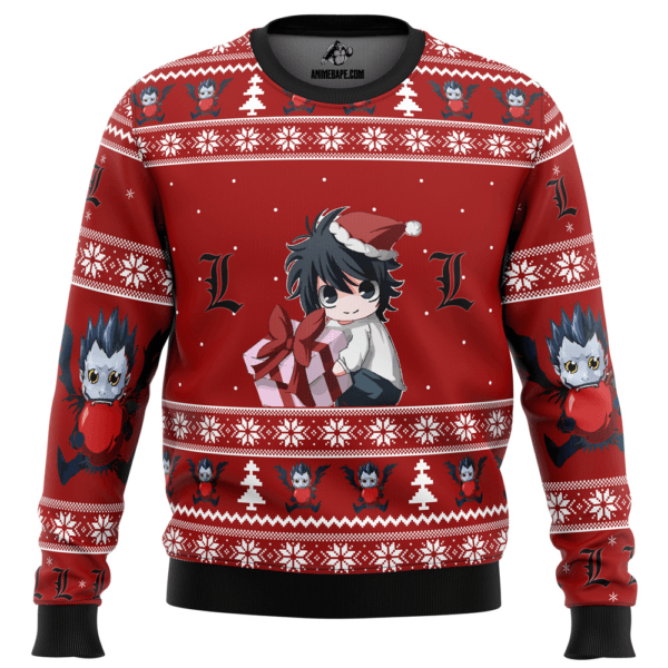 Anime Death Note Chibi L Ugly Christmas Sweater Anime