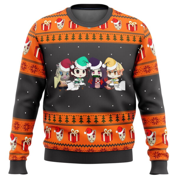 Anime Demon Slayer Chibi Ugly Christmas Sweater