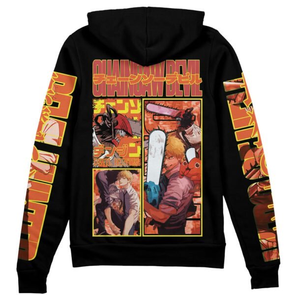 Anime Denji Chainsaw Man Streetwear Zip Hoodie Jacket