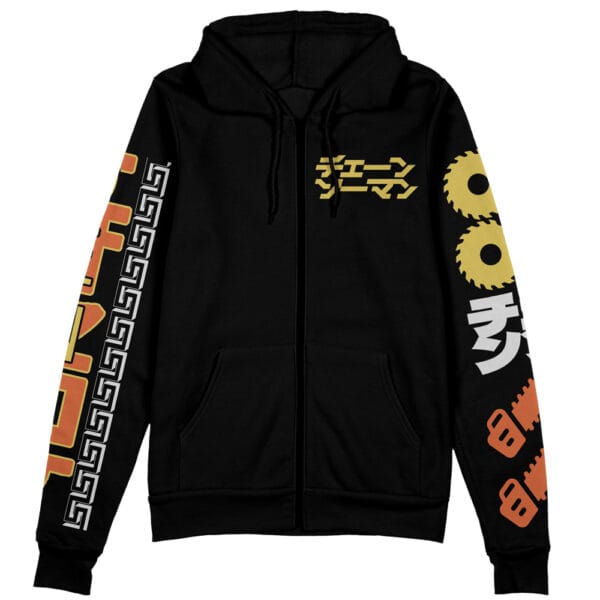 Denji V2 Chainsaw Man Streetwear Zip Hoodie Jacket