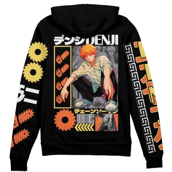 Denji V2 Chainsaw Man Streetwear Zip Hoodie Jacket