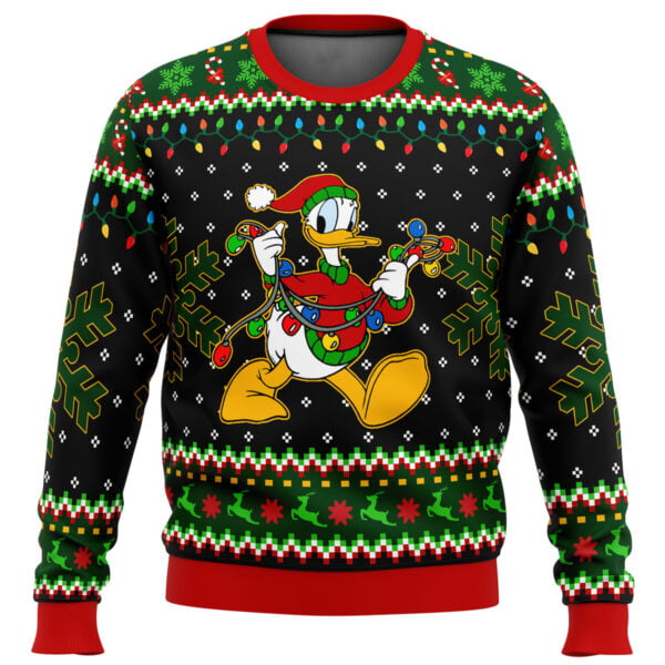 Donald Duck Christmas Lights Ugly Christmas Sweater