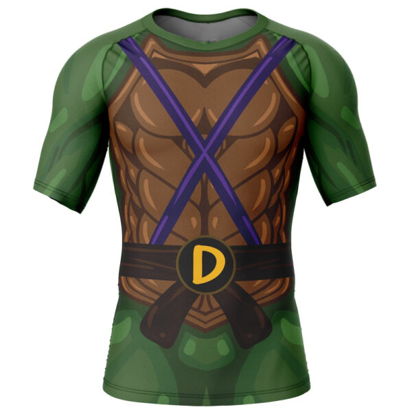 Donatello Teenage Mutant Ninja Turtles Short Sleeve Rash Guard Compression Shirt