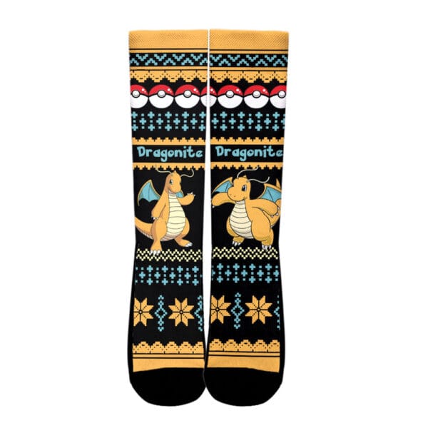 Dragonite Socks Pokemon Custom Ugly Christmas Anime Socks