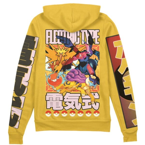 Electric Type Pokemon Streetwear Zip Hoodie Jacket