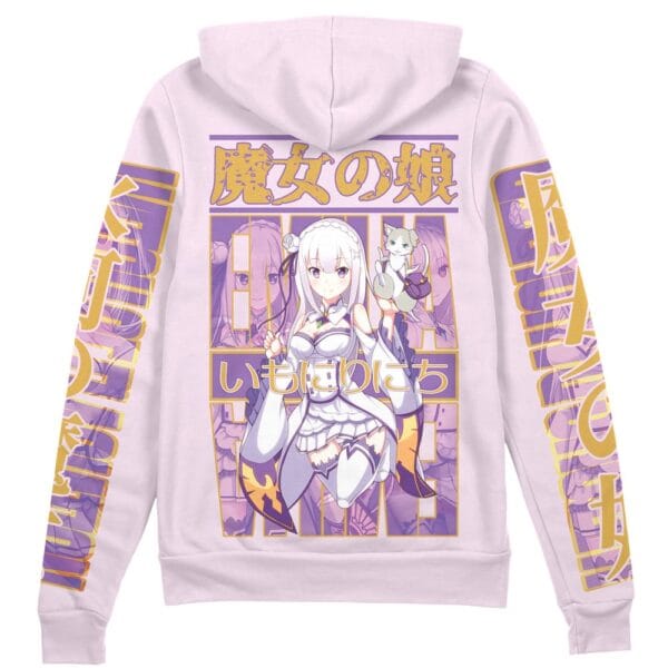 Emilia Re Zero Streetwear Zip Hoodie Jacket