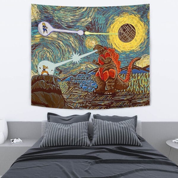 Epic Battle Dragonball Z Starry Night Tapestry