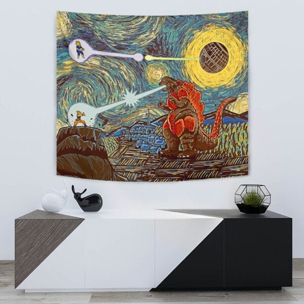 Epic Battle Dragonball Z Starry Night Tapestry