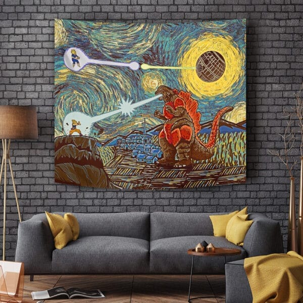 Epic Battle Dragonball Z Starry Night Tapestry