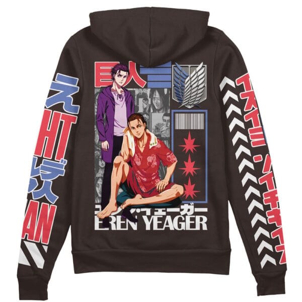 Eren Yeager V2 Attack On Titan Streetwear Zip Hoodie Jacket