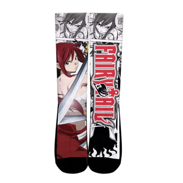 Erza Scarlet Socks Fairy Tail Custom Anime Socks Manga Style