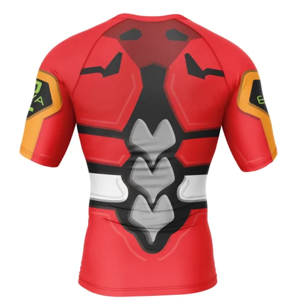 Eva 02 Neon Genesis Evangelion Short Sleeve Rash Guard Compression Shirt