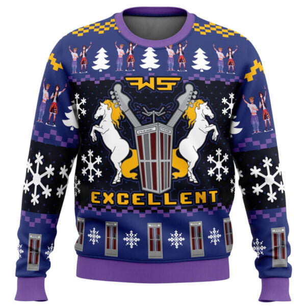 Excellent Bill And Ted Ugly Christmas Sweater