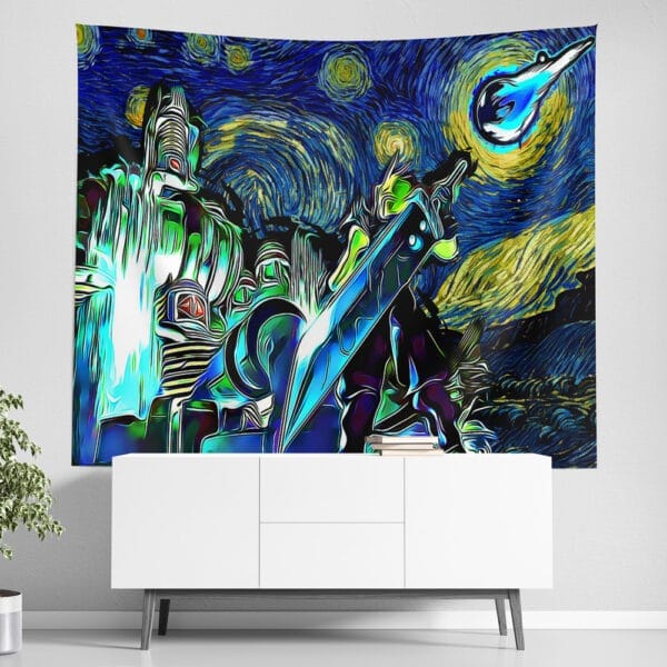 Final Fantasy 7 Starry Night Midgar Tapestry