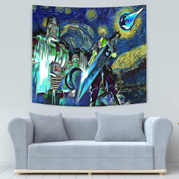 Final Fantasy 7 Starry Night Midgar Tapestry