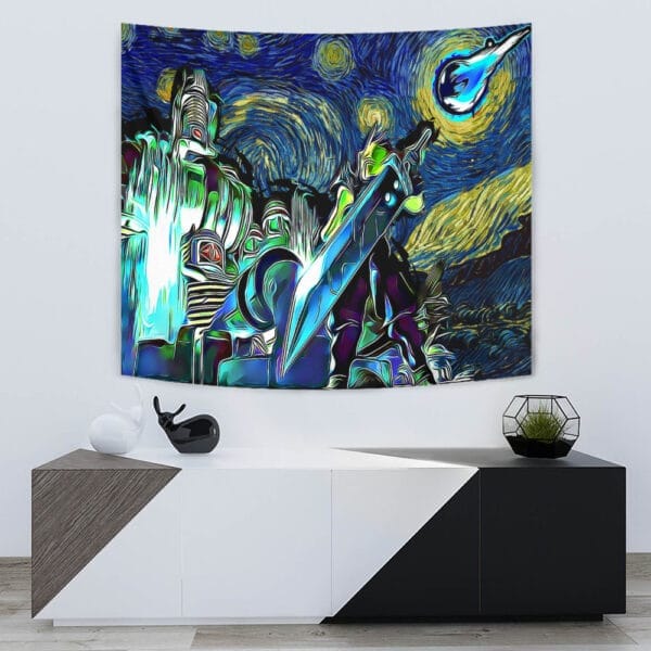 Final Fantasy 7 Starry Night Midgar Tapestry