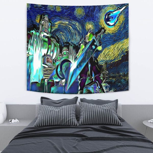 Final Fantasy 7 Starry Night Midgar Tapestry