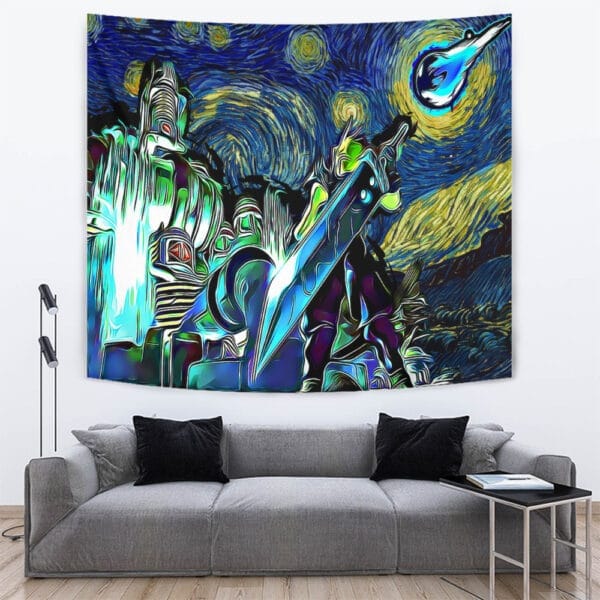 Final Fantasy 7 Starry Night Midgar Tapestry