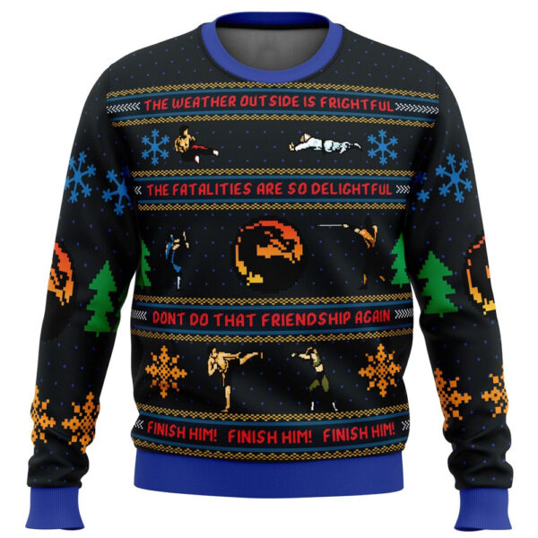 Finish Him Mortal Kombat Ugly Christmas Sweater