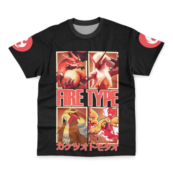 Fire Type Pokemon Streetwear T Shirt