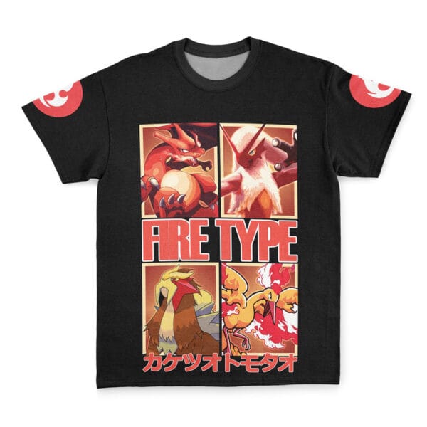 Fire Type Pokemon Streetwear T Shirt