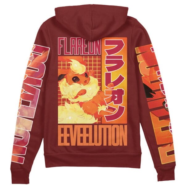 Flareon Pokemon Streetwear Zip Hoodie Jacket