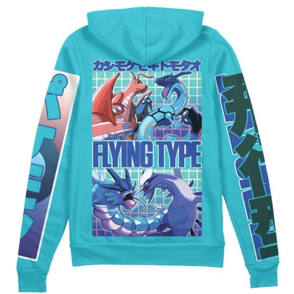 Flying Type Pokemon Streetwear Zip Hoodie Jacket