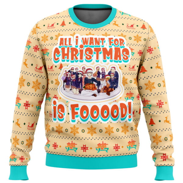 Anime Food Wars Culinary Academy Ugly Christmas Sweater