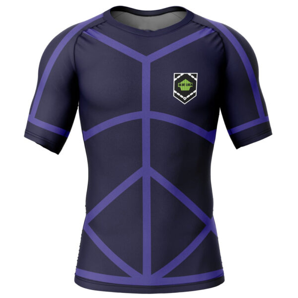 Football Club Blue Lock Short Sleeve Rash Guard Compression Shirt