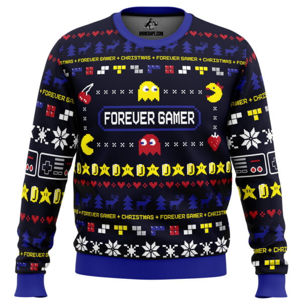 Forever Gamer Christmas Pac Man Ugly Christmas Sweater