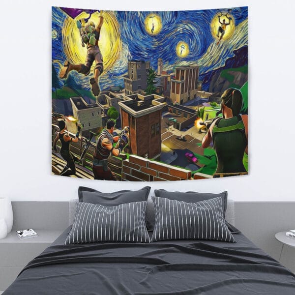 Fortnite Starry Night Tilted Towers Tapestry