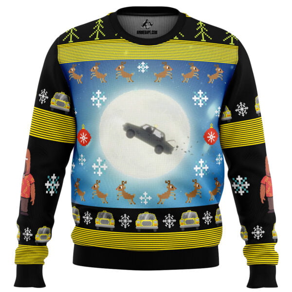 Full Moon Odd Taxi Ugly Christmas Sweater