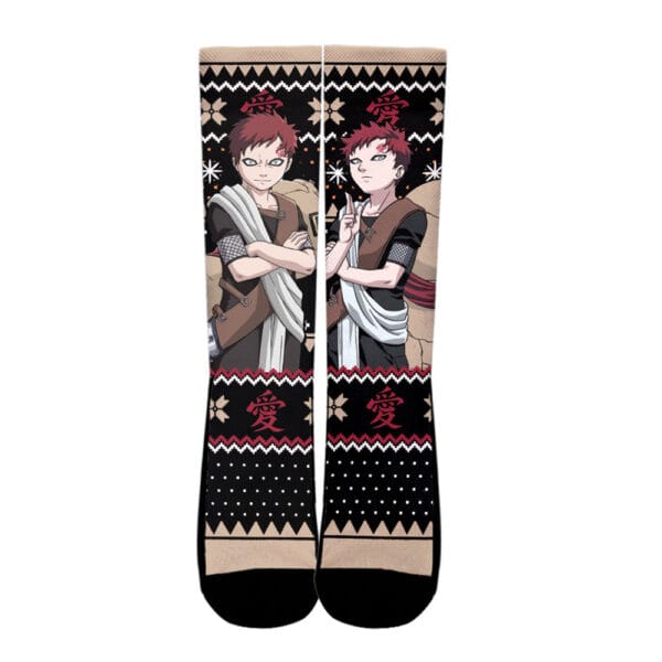 Anime Gaara Socks Custom Ugly Christmas Anime Socks