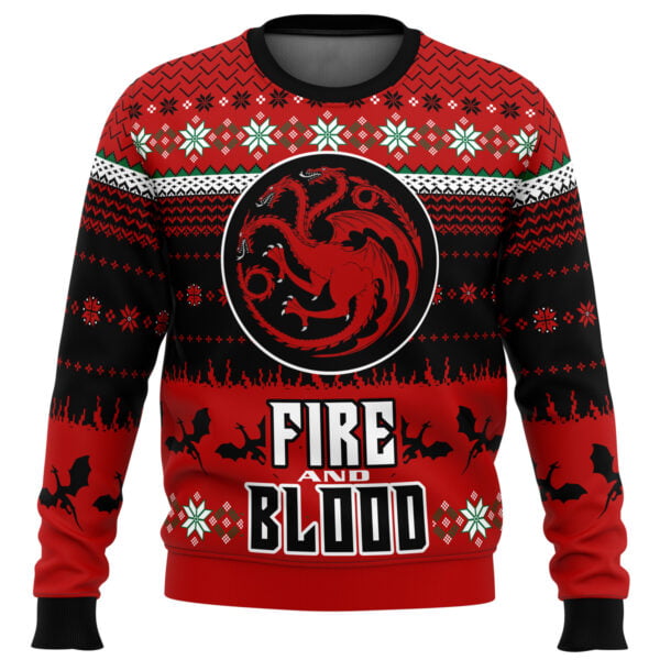 Game Of Thrones Fire And Blood Ugly Christmas Sweater