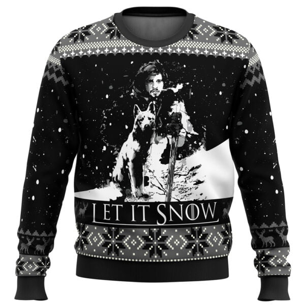 Game Of Thrones Let It Snow Black And White Ugly Christmas Sweater