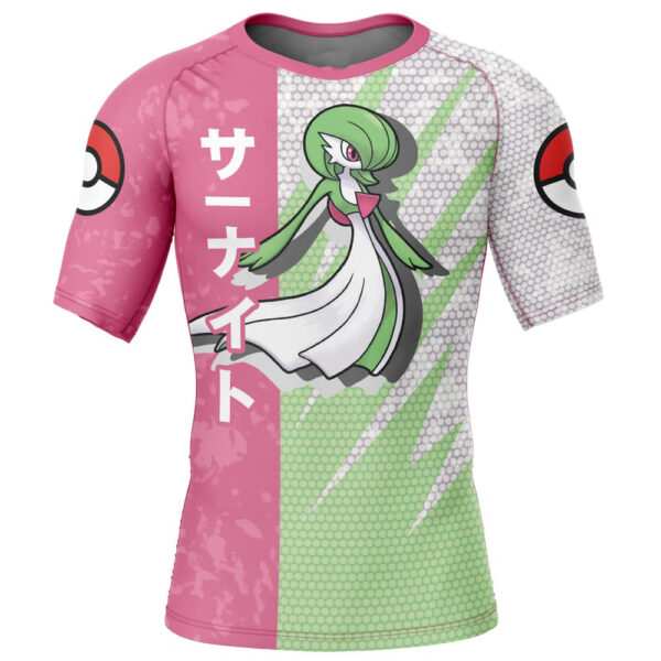 Gardevoir Attack Pokemon Short Sleeve Rash Guard Compression Shirt