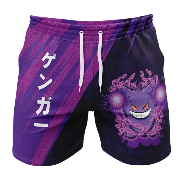 Gengar Attack Pokemon Gym Shorts