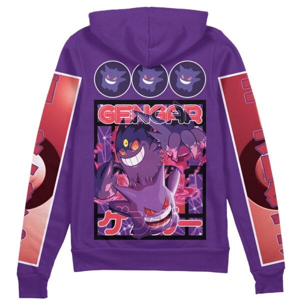 Gengar Pokemon Streetwear Zip Hoodie Jacket